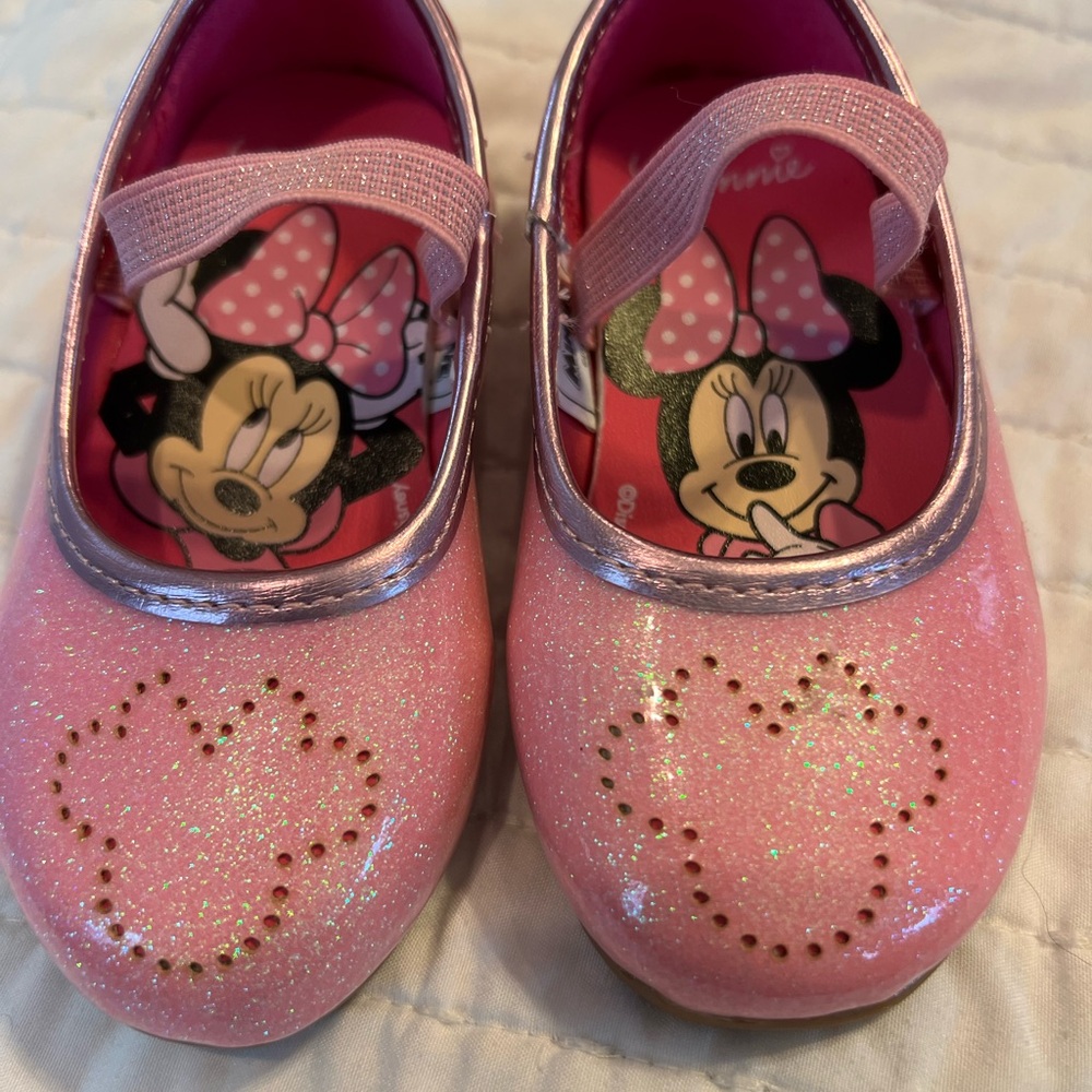 Disney Minnie Mouse Sparkly Pink Dress Shoes